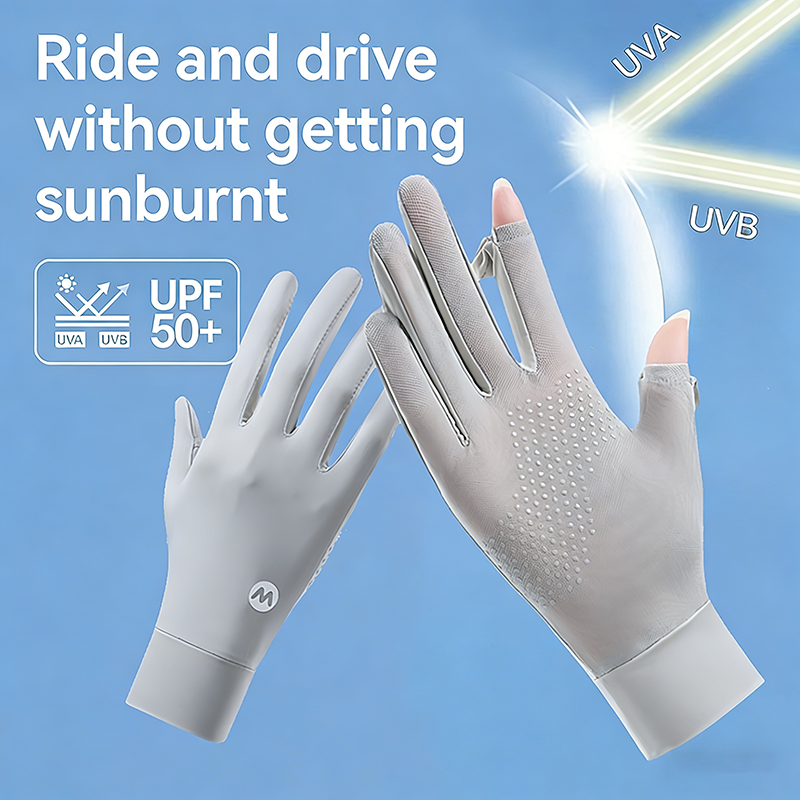 Outdoor Sport Gloves - Sunscreen Ice Silk Breathable Gloves for