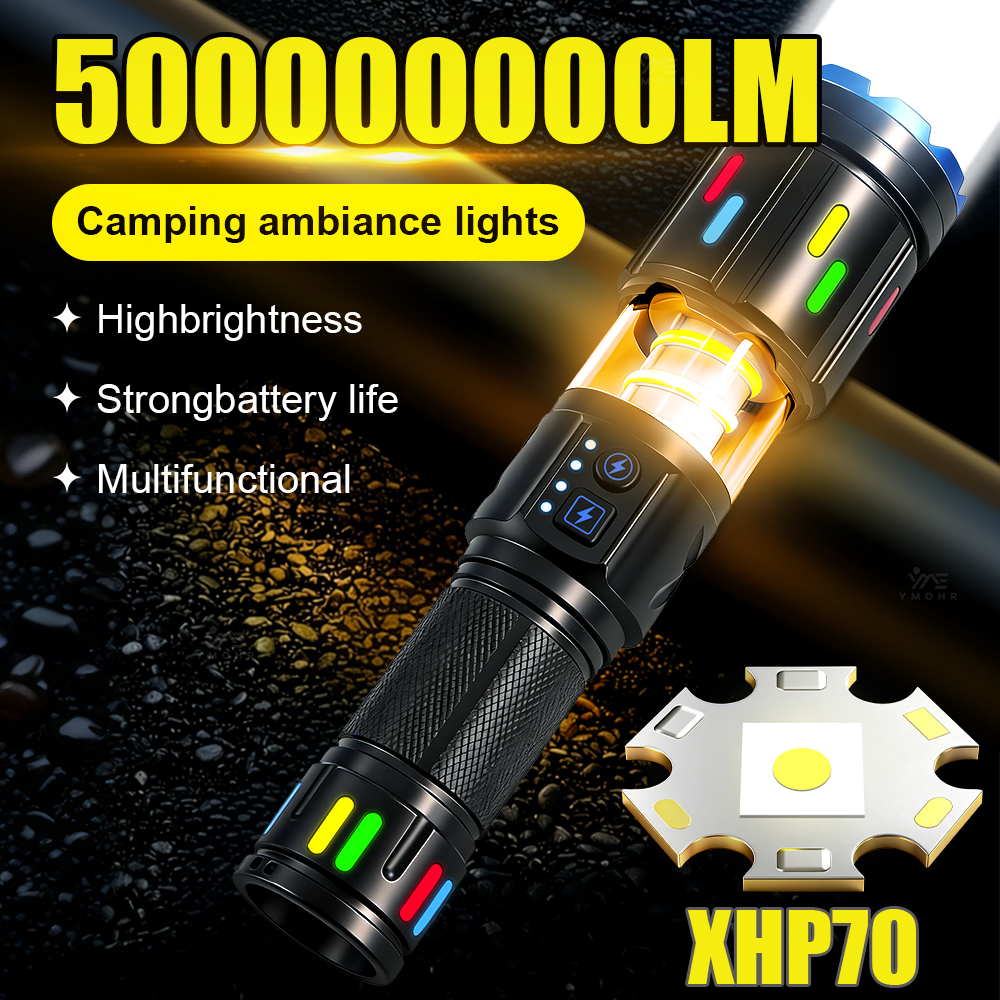 Outdoor Spotlight - XHP70 High Power Camping Flashlights Portable