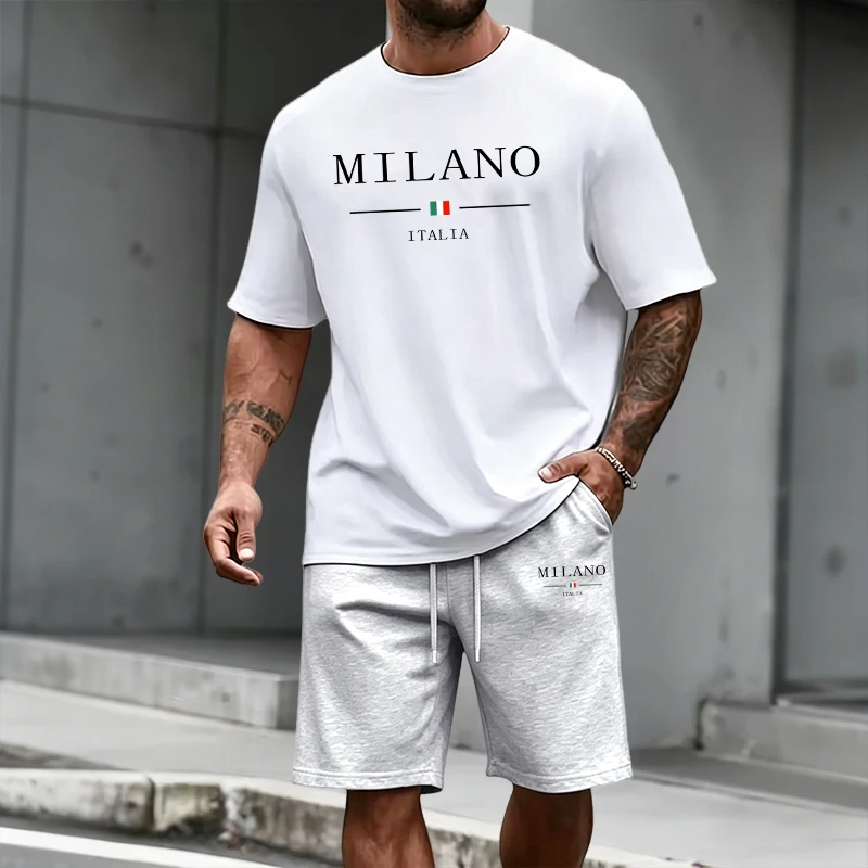 Outdoor Sport Leisure - Men's Tracksuit Short Sleeve Top and