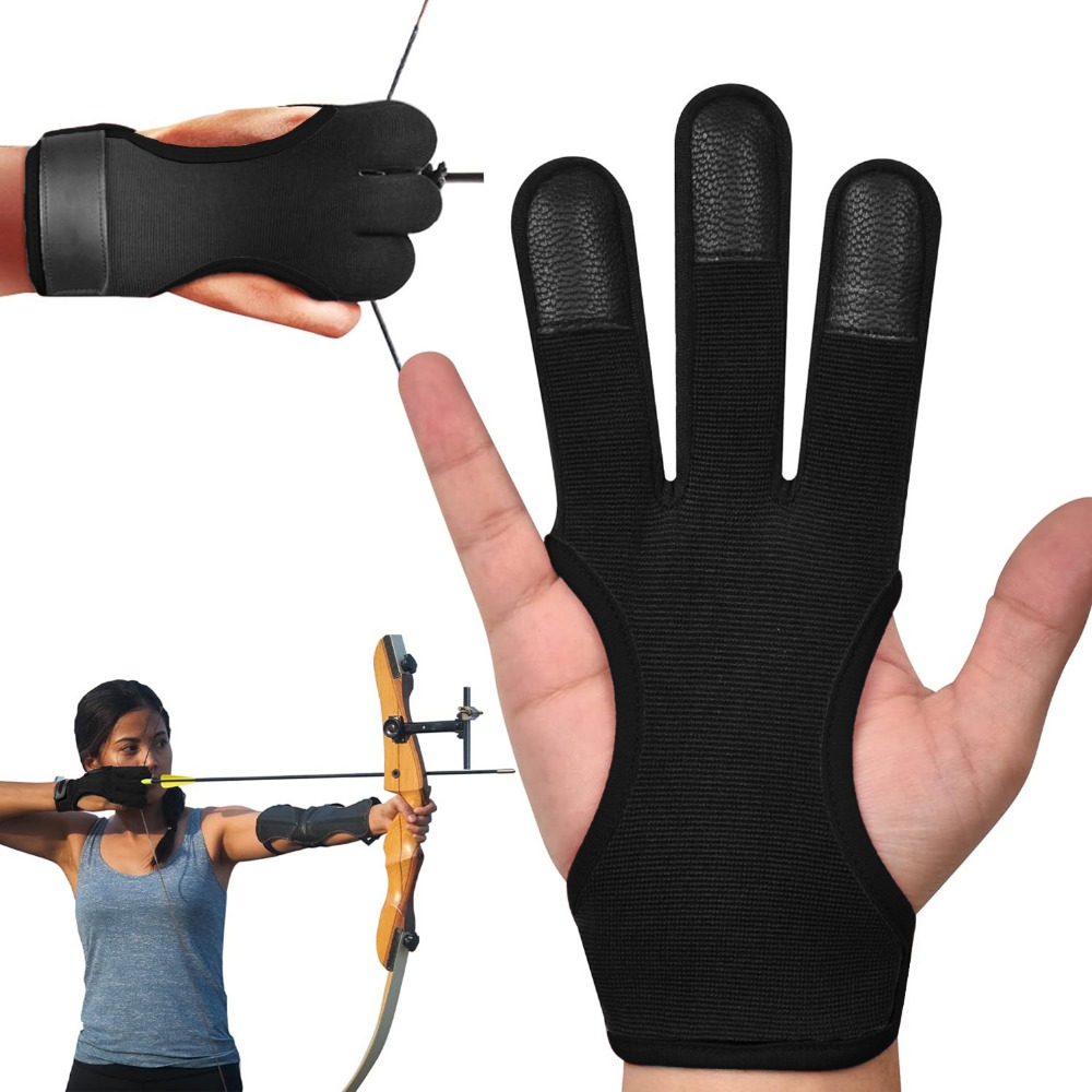 1PCS Archery 3 Fingers Glove G - Outdoor Sport Gloves recensione e prezzo