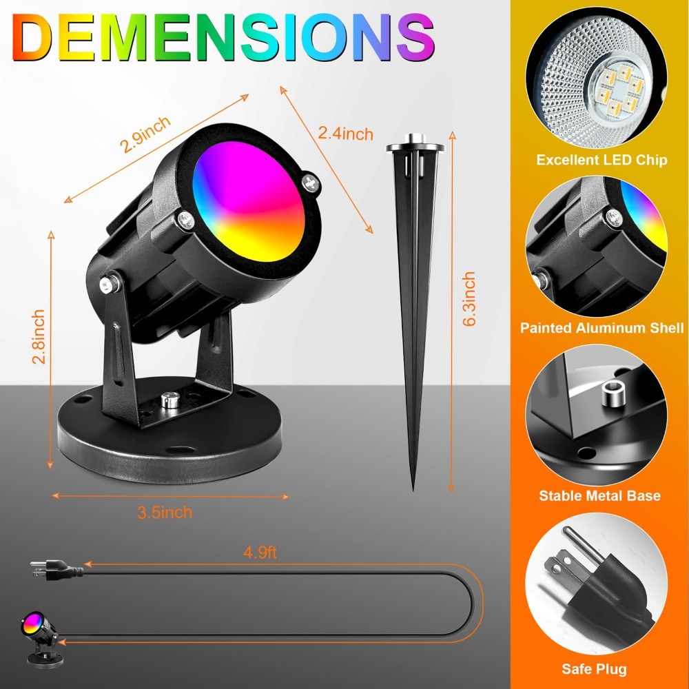 RGBW 8W LED Spotlight with Rem - Outdoor Spotlight recensione e prezzo