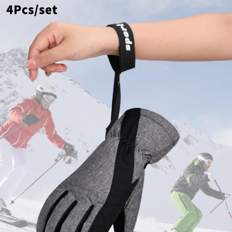 4Pcs Ski Glove Wrist Strap Glo - Outdoor Sport Gloves recensione e prezzo