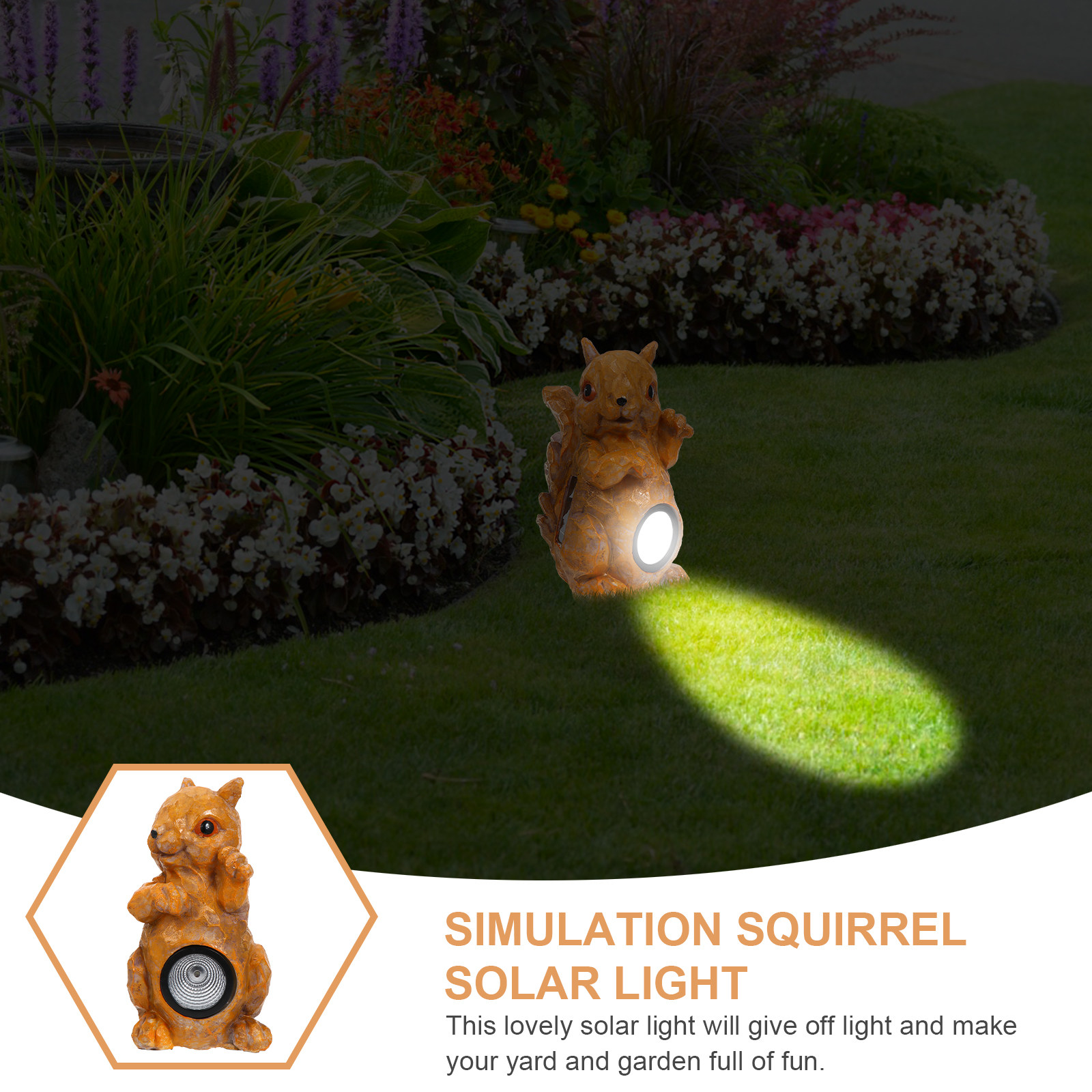 1Pcs Cartoon Squirrel Solar LE - Outdoor Spotlight recensione e prezzo