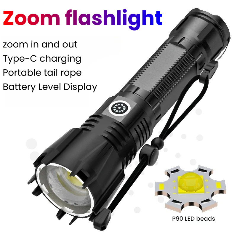 High-power P90 LED Flashlight  - Outdoor Spotlight recensione e prezzo