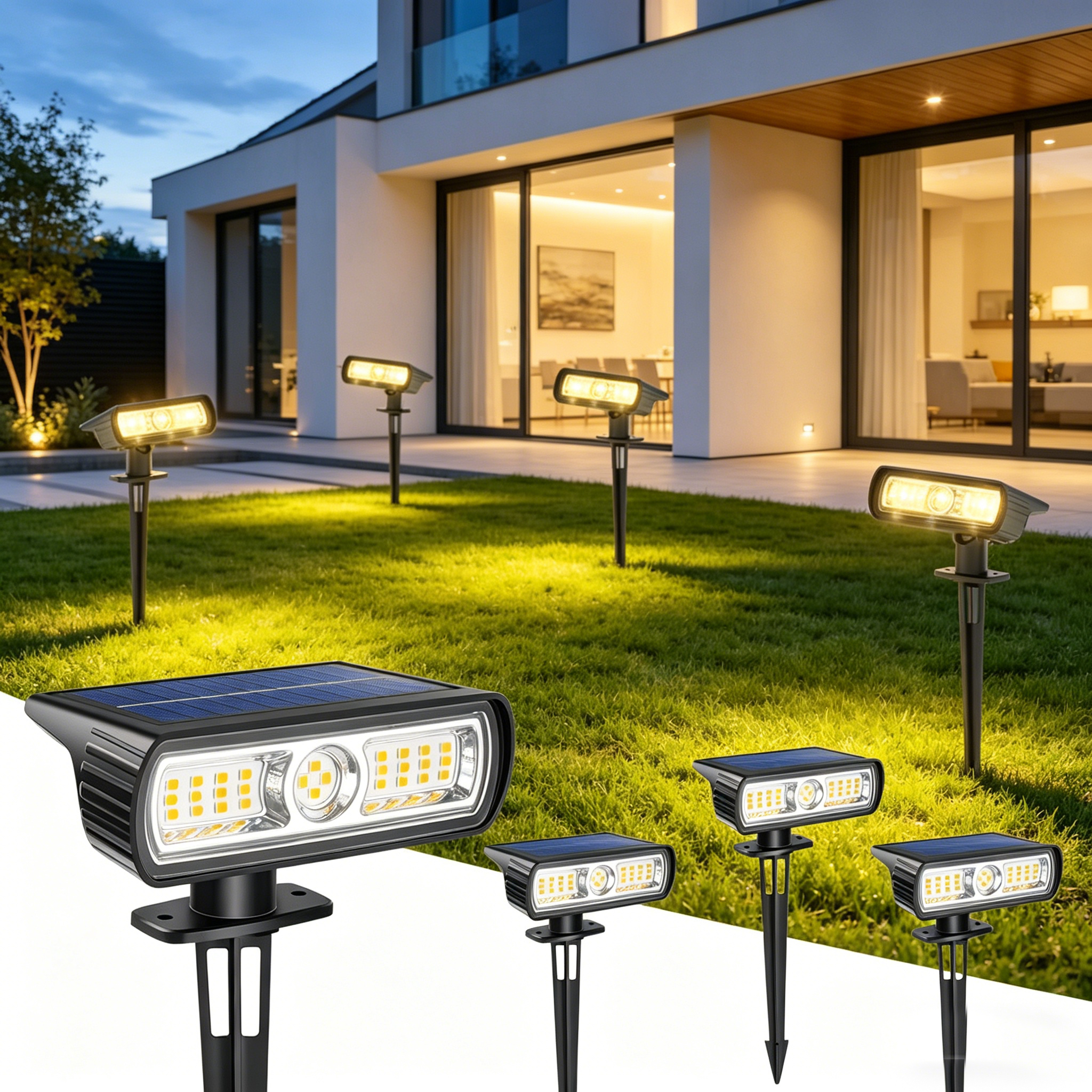 4 Pack Solar Landscape Spot Li - Outdoor Spotlight recensione e prezzo