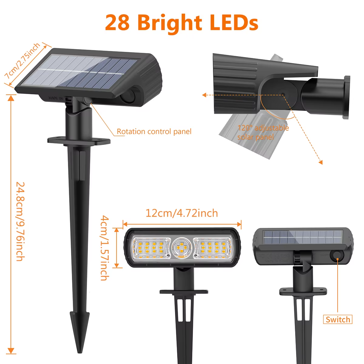 4 Pack Solar Landscape Spot Li - Outdoor Spotlight recensione e prezzo
